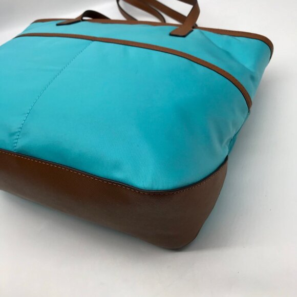 Michael Kors Blue Nylon & Leather Pocket Tote - Picture 8 of 10